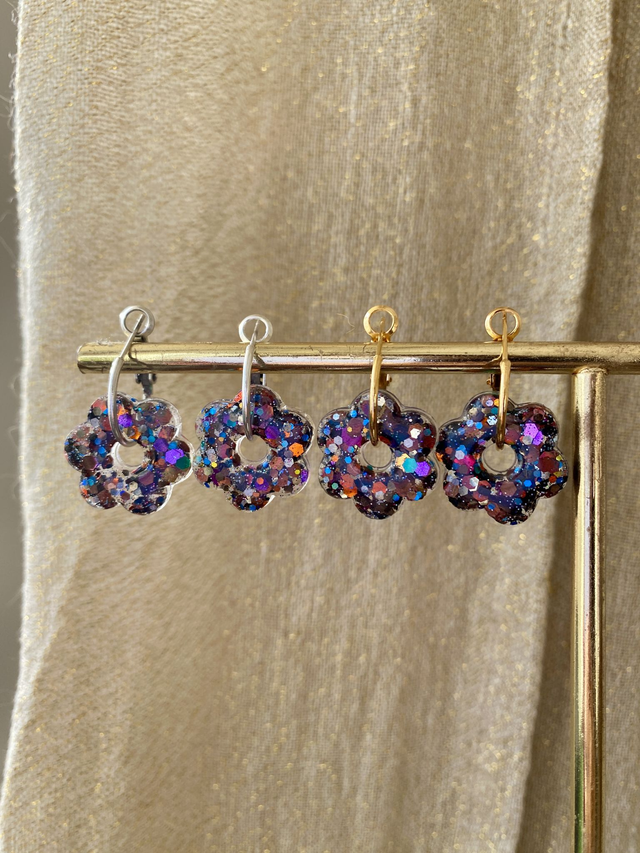 Créoles fleurs 2.0 - chocolat mix