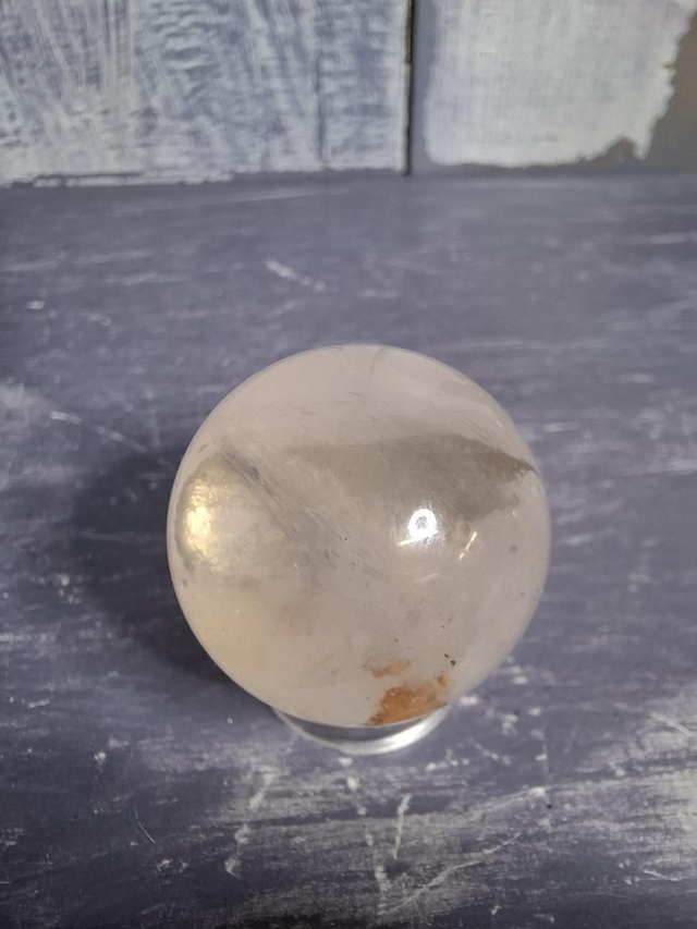 Pyrite in Quartz Sphere #2