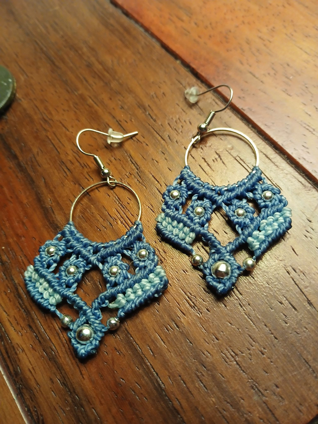 Boucles d&#039;oreilles macramé