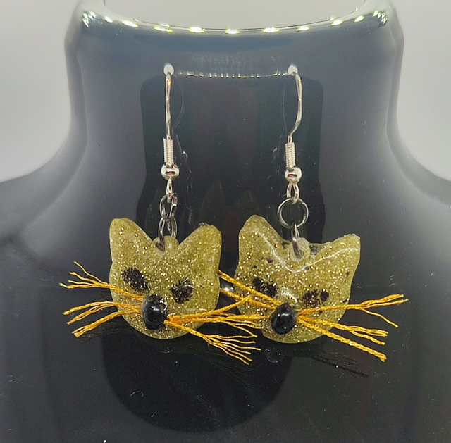 boucles d'oreilles "chatbrille"
