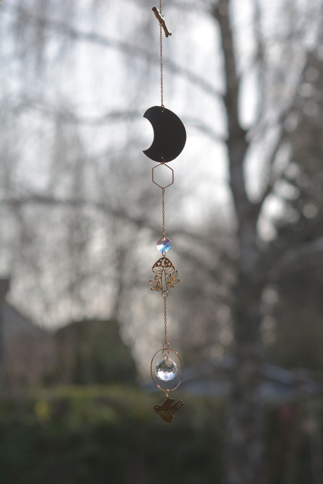 Attrape Soleil d'intérieur Upcyclé - POETIQUE - Chambre à Air Valorisée & Perles Recyclées - Pièce Unique