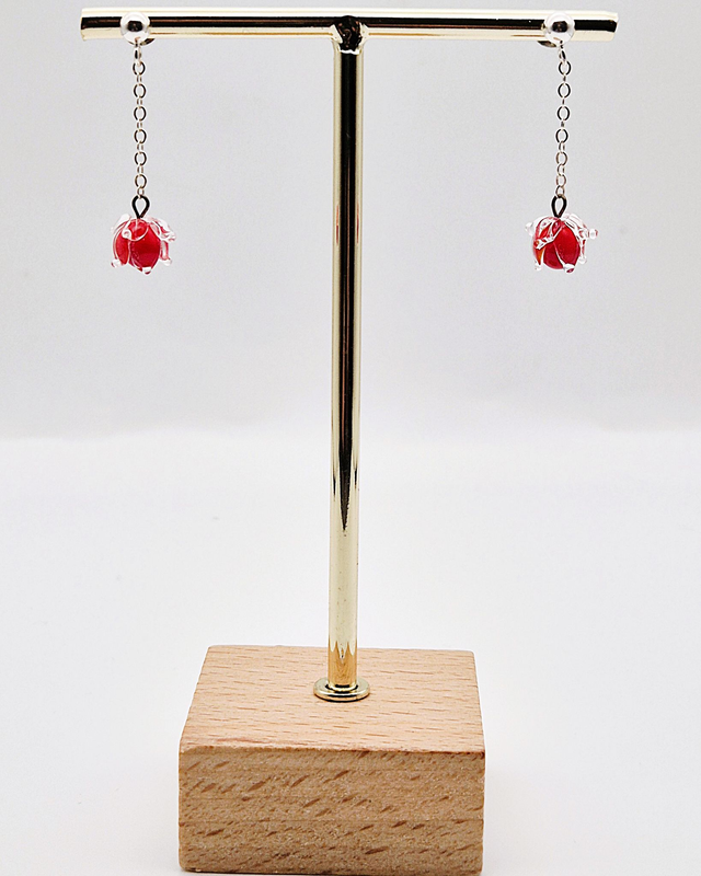 Boucles d'oreilles Clochettes rouges