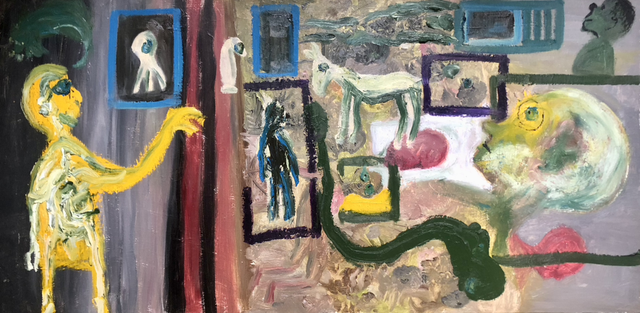 Exposition - 120x60 cm - Huile sur toile