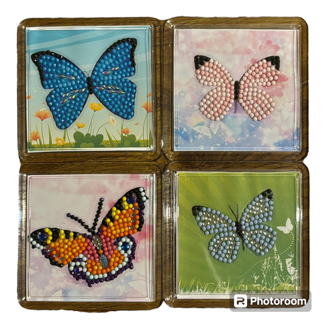 Set of 4 Butterfly Coasters 