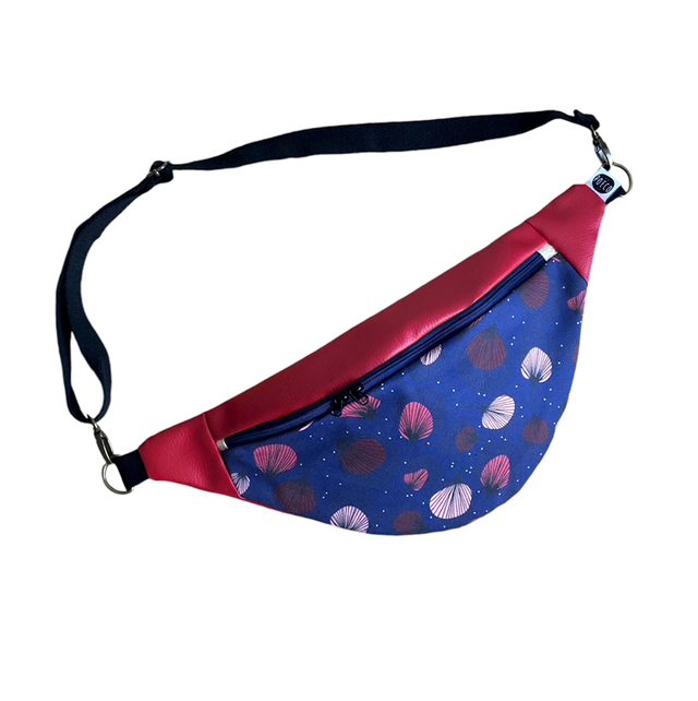 Sac Banane  simili cuir - PLUMES -  rouge