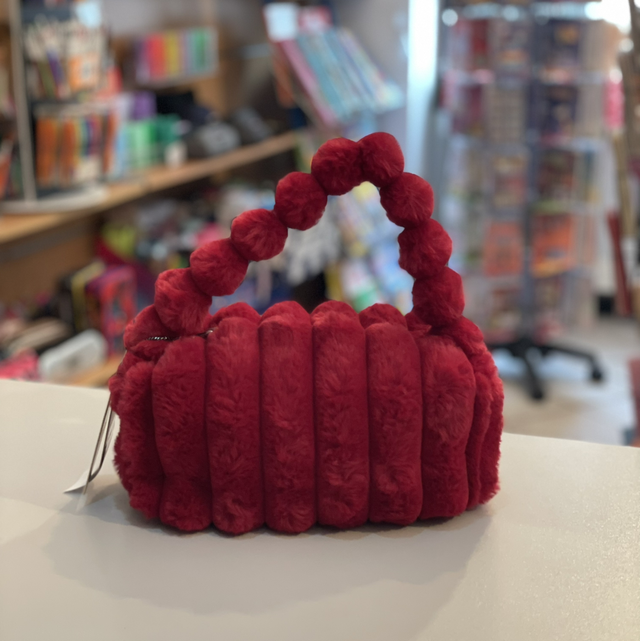 Borsa piccola pelosa bordeaux 