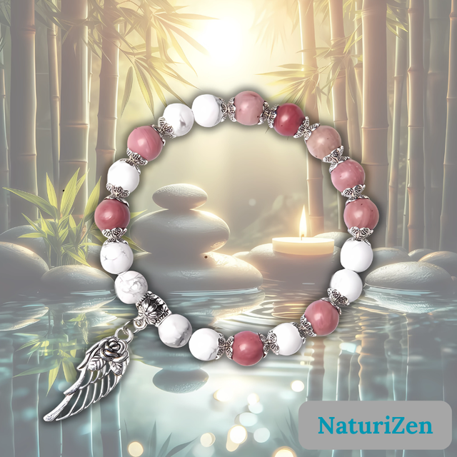 Bracelet en Rhodochrosite et Howlite 🌟💖
