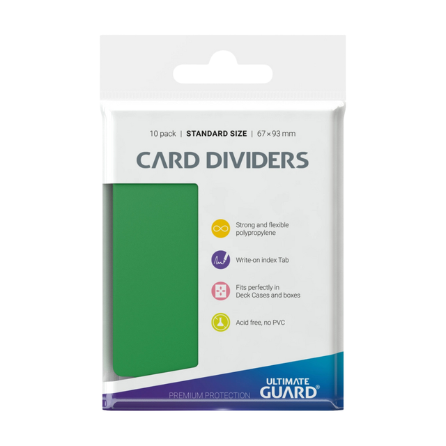 Ultimate Guard: Card Dividers Standard Size - VIHREÄ (10kpl)