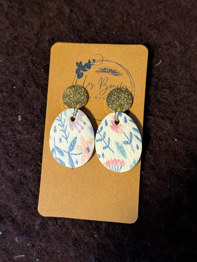 Boucles d'oreilles Aura fleuries au006