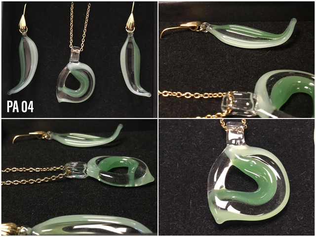 Parure pendentif et boucles d’oreilles réf PA 004