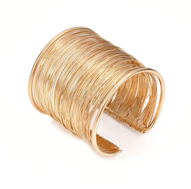 Bracelet de manchette fil d'Or