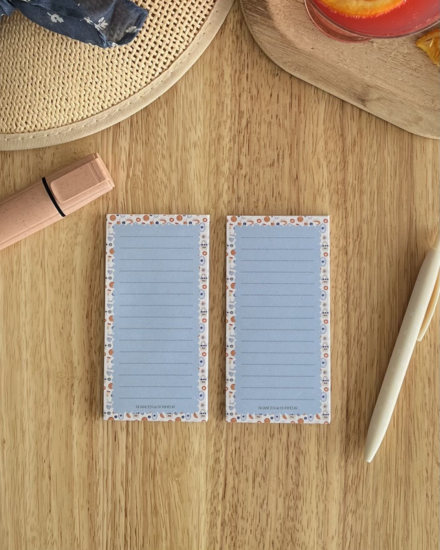 Bloc-notes mini – Motifs estivaux à l’aquarelle