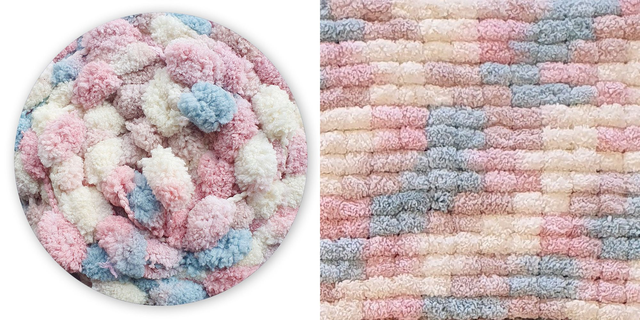 James C Brett Munchkin Pom Pom Yarn MK07 Figgy Pudding