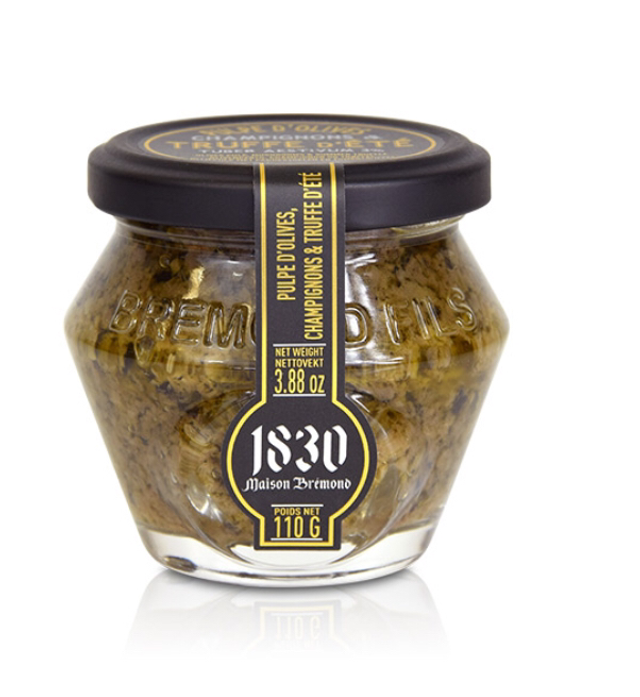 Pulpe d'olive, champignon et truffe d'été