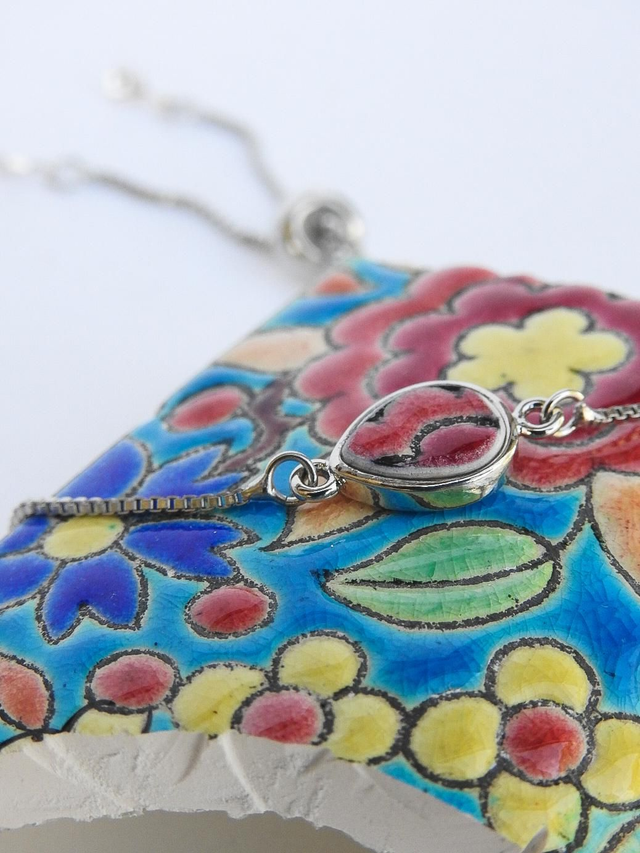 Bracelet simple - faience - Emaux de Longwy no.1