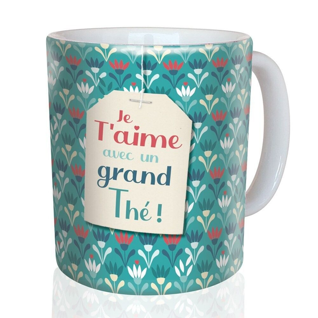 Mug  "je t'aime avec un grand Thé !"