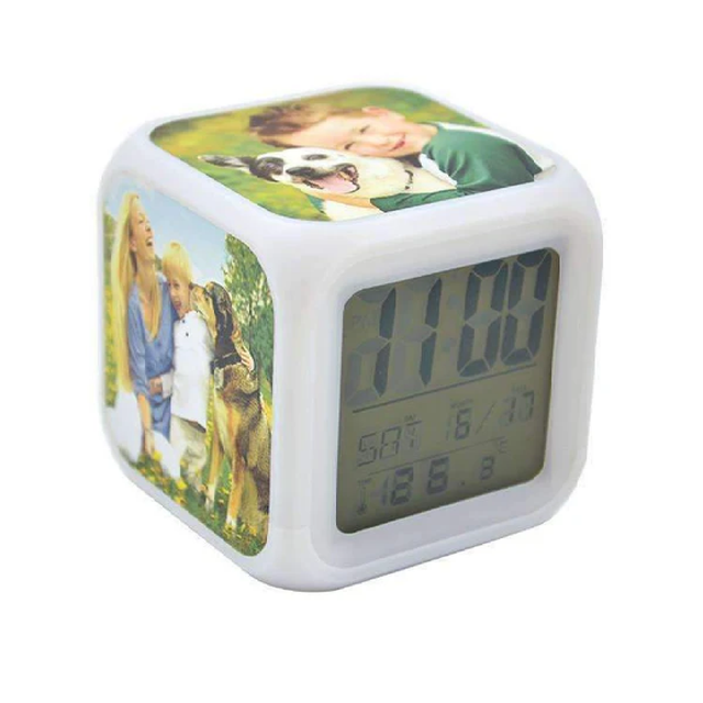 Digital LED Alarm Clock - Light up colours