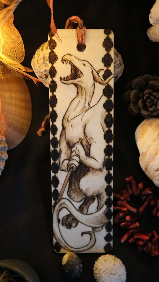 Saint-Georges - Pyrogravure - PIECE UNIQUE