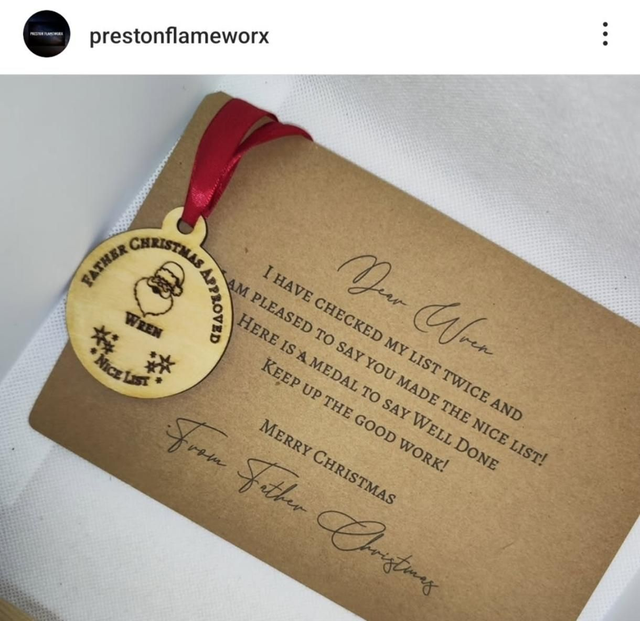 Father Christmas Medal and Letter 