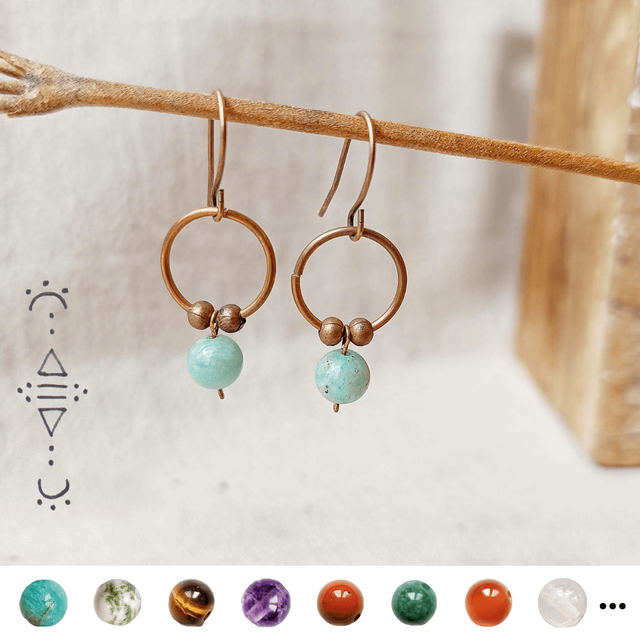 Boucle petit anneau en cuivre