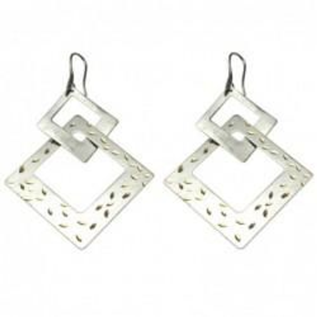 Orecchini donna in bronzo a rombo