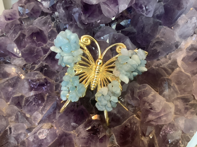 Papillon en Aigue Marine 