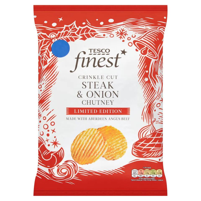 Tesco Finest Crinkle Cut Steak &amp; Onion Chutney Flavour (Limited Edition) 150g