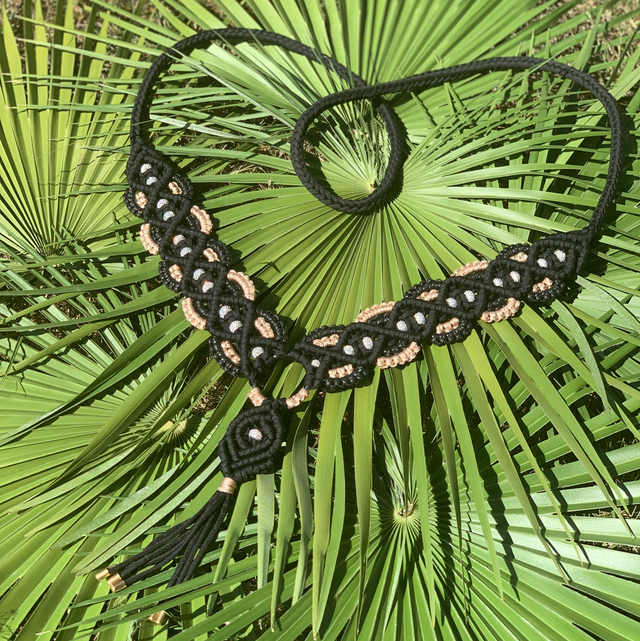 Cordelette PANACHE Black and Gold Taille cob/full