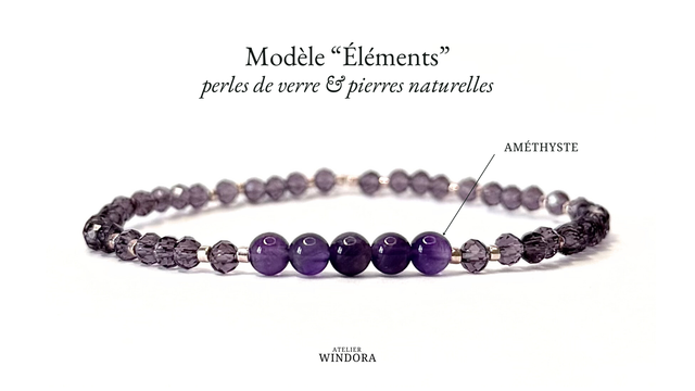 Bracelet | Améthyste - Éléments V2 (3mm)