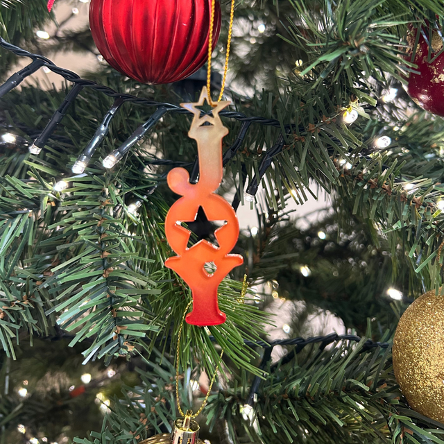 2 x Joy Lettering Baubles (Sunset)