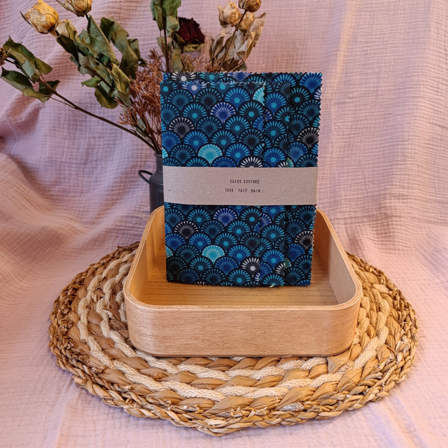 Trio Bee-Wraps Eventails Bleu