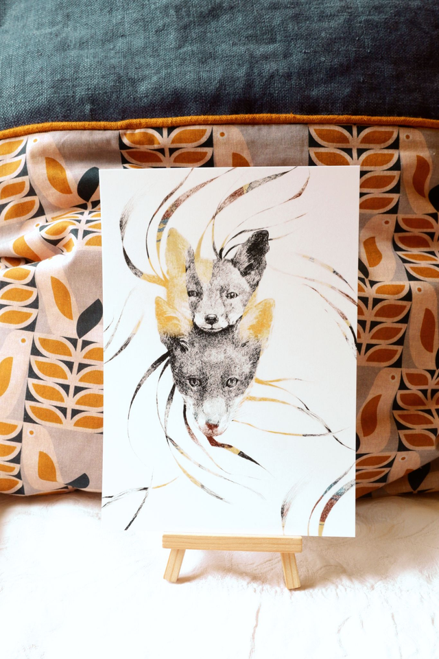 Impression A5- Illustration Les frères renards 