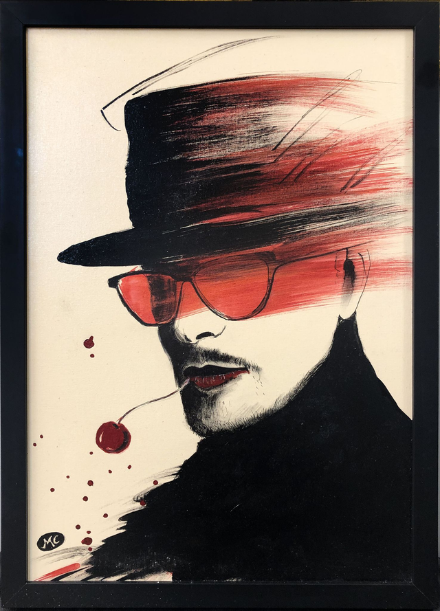 Quick cherry, Acrilico su tela, 40 x 60 cm (Mara Calzolari)