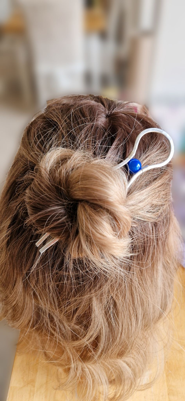 Haarnadel in Silber   Haarschmuck, Haarpin