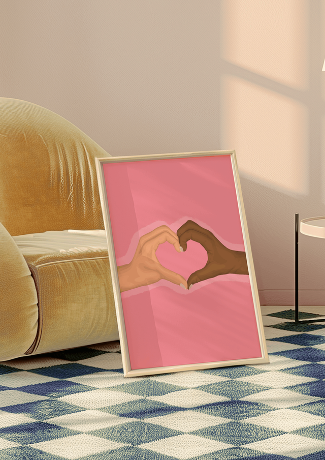 Heart Hands - (interracial) - Print