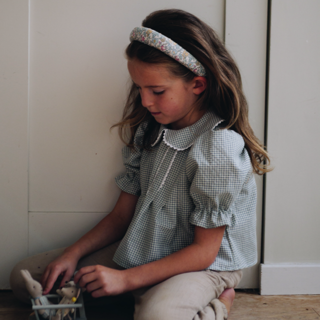 Thea Blouse - Mini Gingham