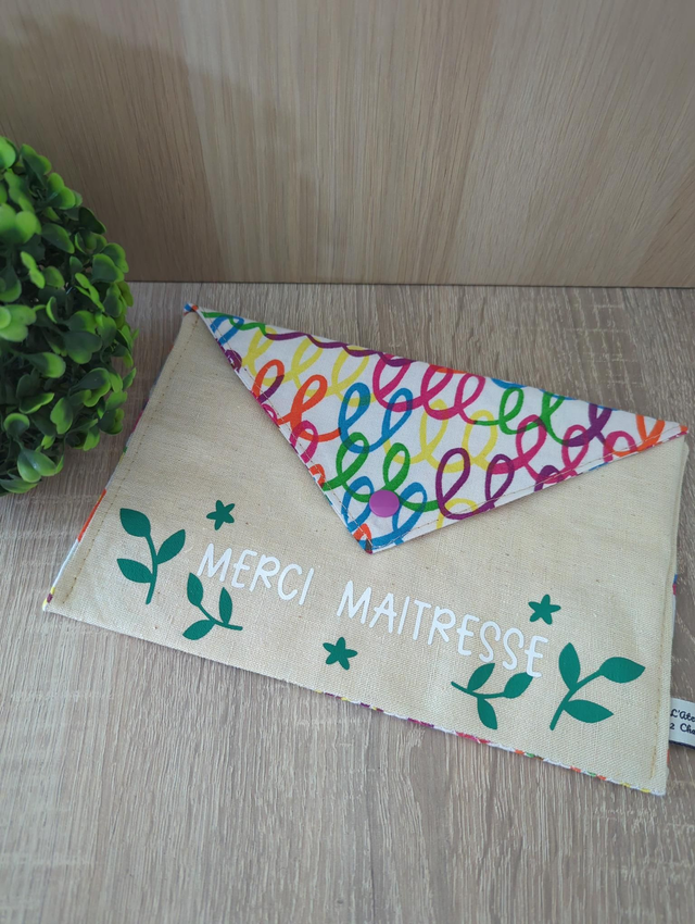 Pochette enveloppe &quot;Merci maîtresse&quot; 