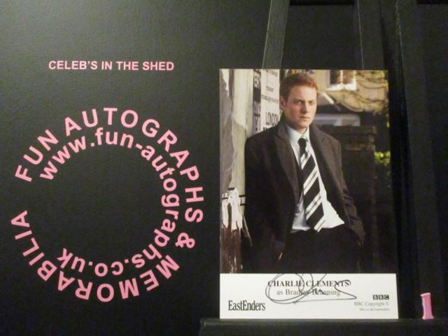 Charlie Clements (Bradley Branning) Authentic Autographed EastEnders 6x4 Cast Card (1)