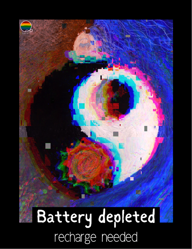 Battery depleted recharge needed | magnetic card for communication and expressing emotions