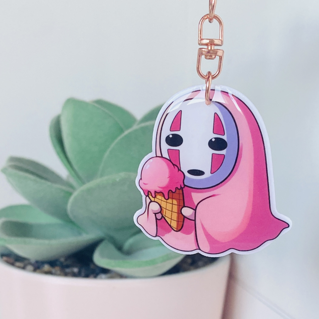 Porte-clés Pink No Face 