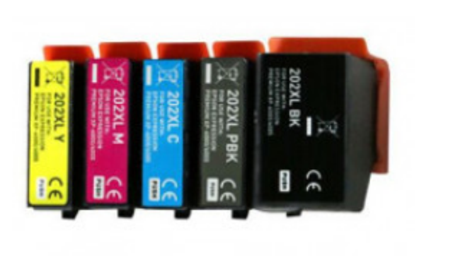 202 XL Epson Compatible lot*5, jet d'encre, SÉRIE "KIWI"