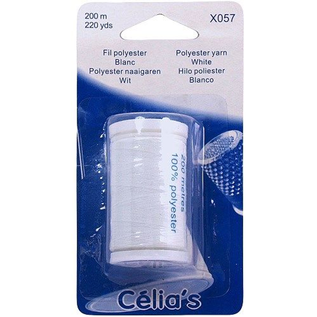Fil à coudre blanc