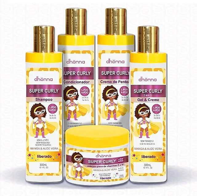 KIT INFANTIL SUPER CURLY (4x300ML + 1x250ml) - DHONNA