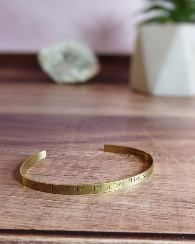 Bracelet mantra &quot;Je fais de mon mieux&quot;