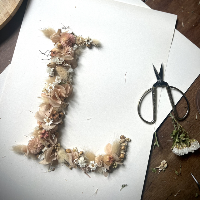 Affiche Lettre Florale (coloris au choix)           Grand Format