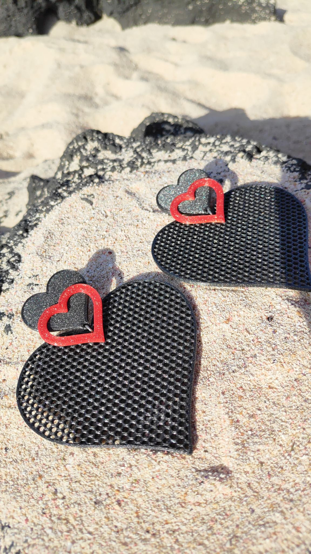 Pendientes extralargos "Mon Amour"