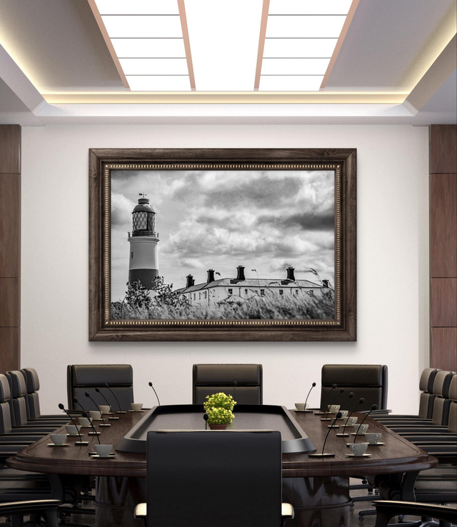Lighthouse - Souter Black and White - Print Only 