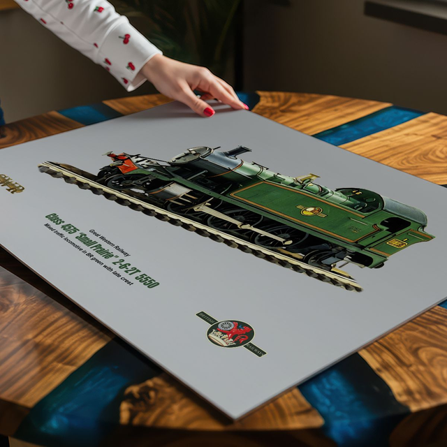 GWR 4575 Class Prairie Tank Loco Artwork Print Poster Model Railway Art