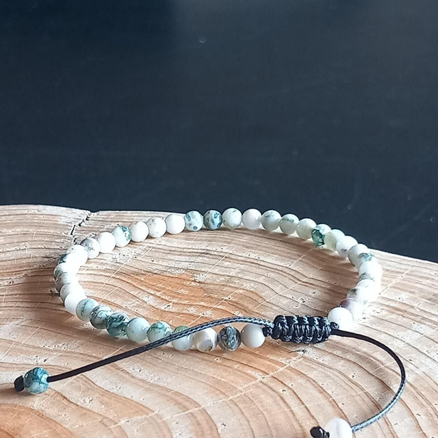 Bracelet ajustable en Agate arbre