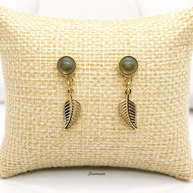 Boucles d’oreilles « Eured » labradorite 